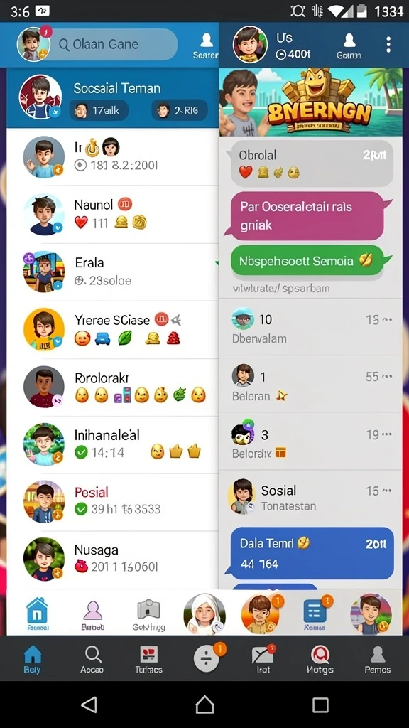 id777 - Karakter-k karakter unik yang dapat dipilih.