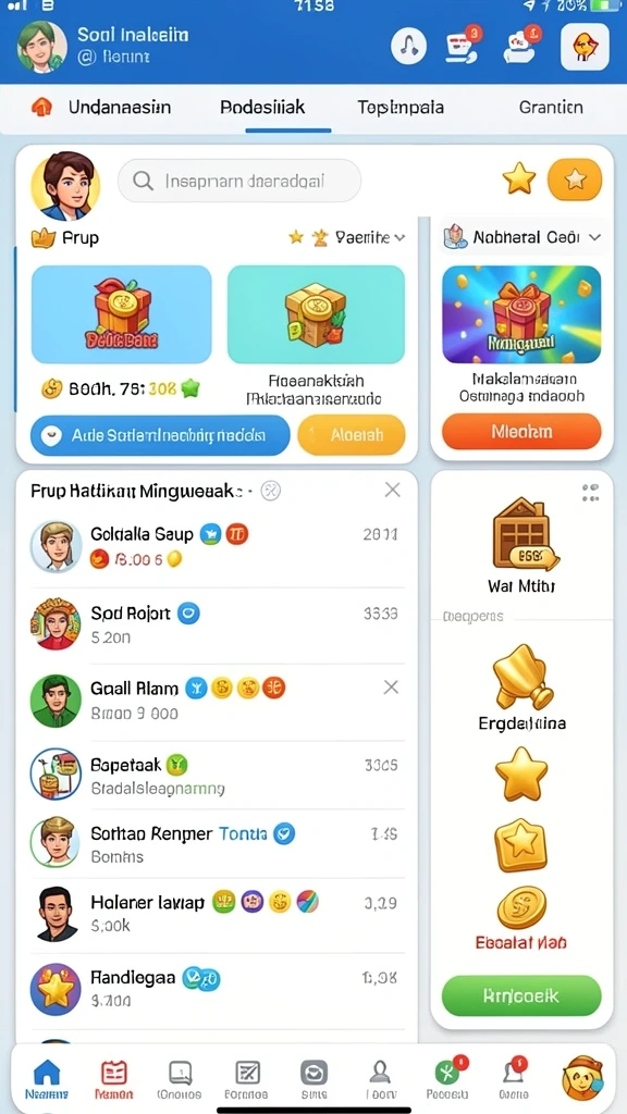 piontogel - Fitur chat yang memungkinkan interaksi sosial antar pemain.