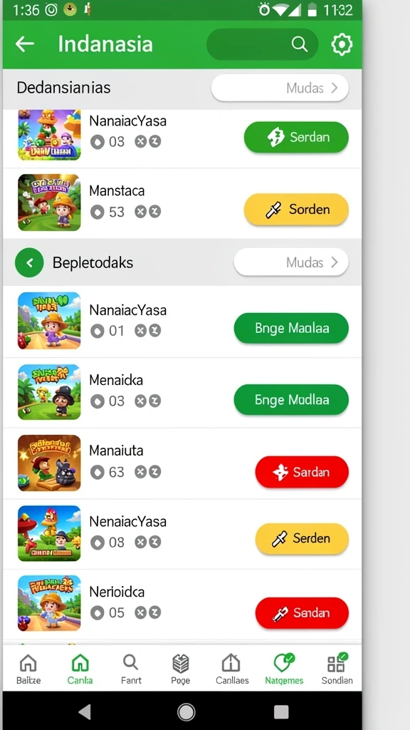 r6r6 - Tampilan menu utama yang menarik dan intuitif.